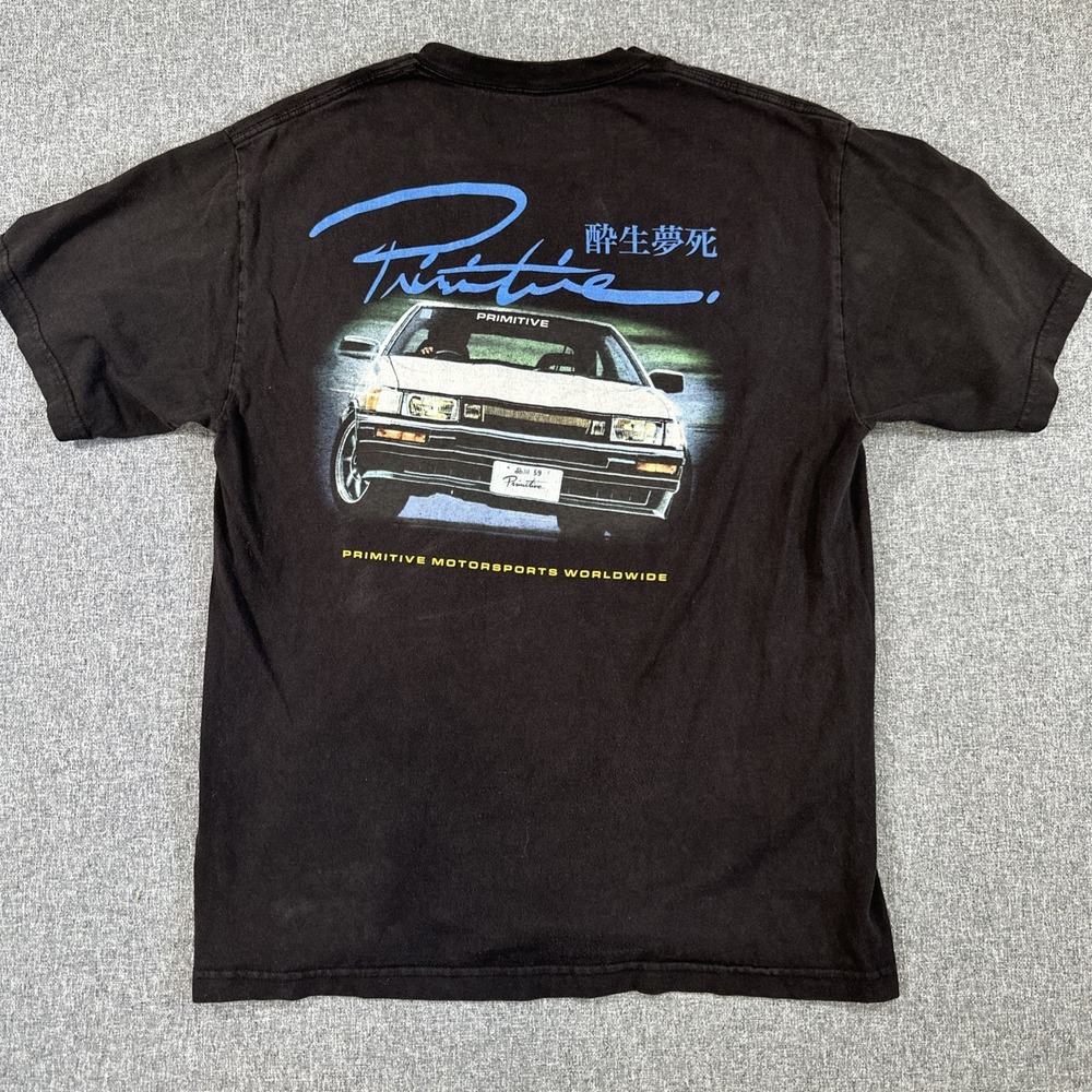 Primitive‎ Motorsports Worldwide JDM Drift Car Graphic T Shirt Mens Large Black